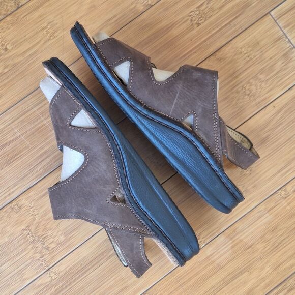 Finn Comfort Toro-Soft Men's 9 Oxide Brown Leather Sandals Adjustable Straps 42 - Picture 4 of 14